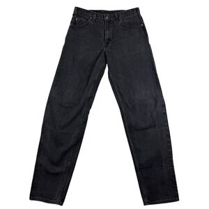 VTG Levis 550 Jeans Men 34x34 Faded Black Relaxed Fit Denim Orange Tab 90s Y2K
